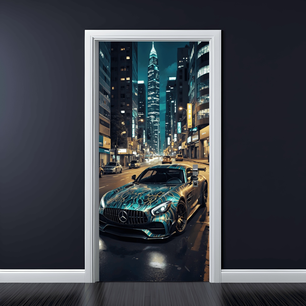 Folie imprimata color pentru decor Usa dimensiune 200 x 90cm model: AVX-DR09
