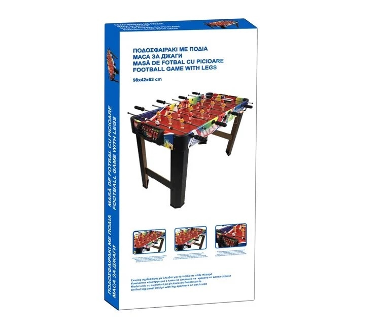 Fotbal de Masa cu Picioare, randuri de jucatori, 3ani+, 98x42x63cm