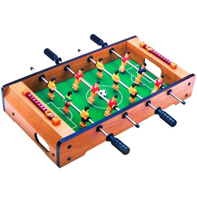 Fotbal de Masă din Lemn, 50x31x10 cm, Joc Interactiv pentru Copii