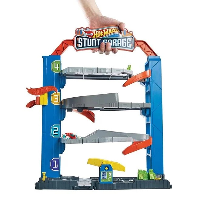 Garaj Hot Wheels City cu 3 nivele, include o masina, 47x7.5x36cm, multicolor - 3 | YEO