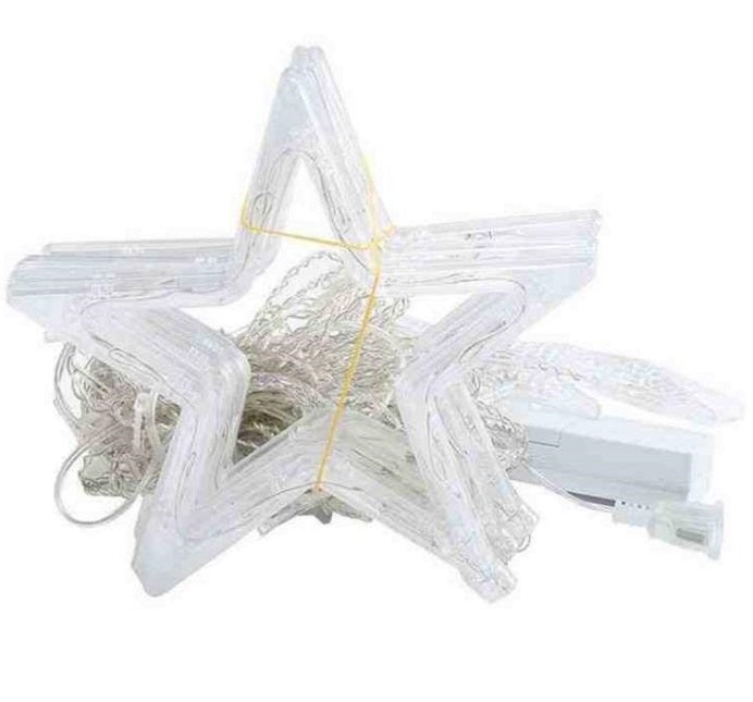 Instalatie cu 12 Stele Luminoase, Telecomanda, 90 LED-uri, 3m, Interconectabila, Lumina Multicolora - 3 | YEO