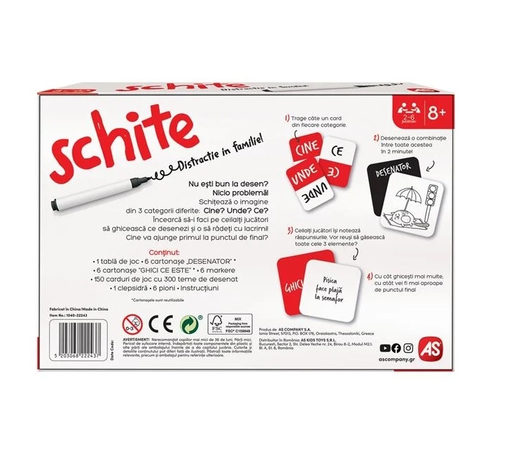 Joc de Societate ”Schite”, carduri puzzle, 8 ani+ - 3 | YEO