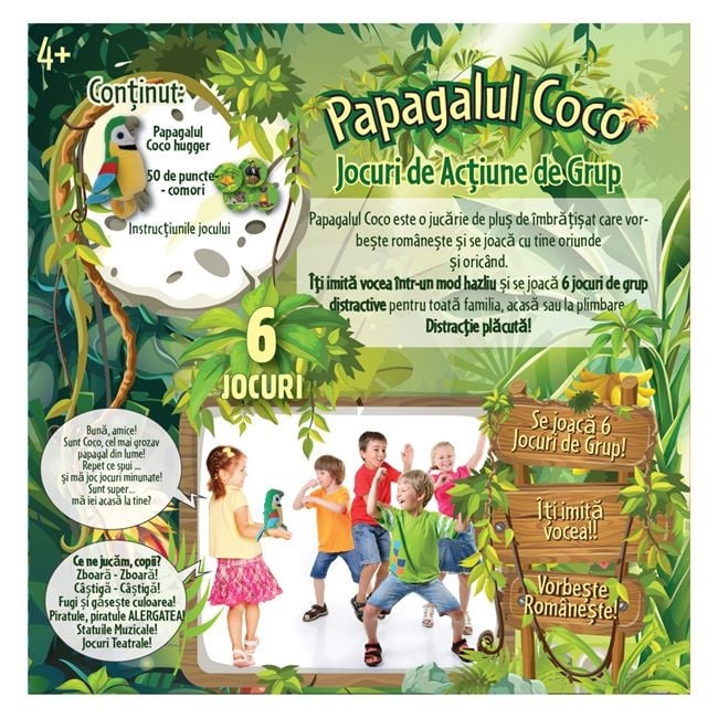 Joc de societate „Papagalul Coco”, varsta 4+ ani, 24x12x30cm, multicolor - 1 | YEO