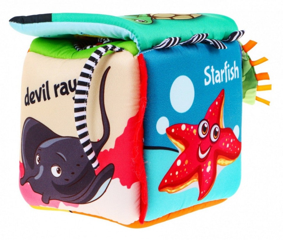 Jucarie interactiva bebe, cub senzorial Lumea Marii, din plus, Fun Friends - 2 | YEO