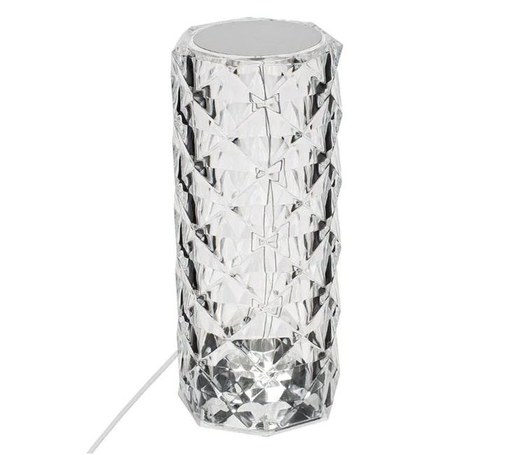 Lampă cu USB si Funcție Tactilă, 3 niveluri de lumina, plastic, 9x21.5cm, transparenta - 1 | YEO