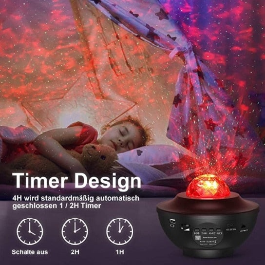 Lampa - Proiector inteligent cu lumina rotativa de noapte, boxa Bluetooth incorporata si telecomanda - 2 | YEO