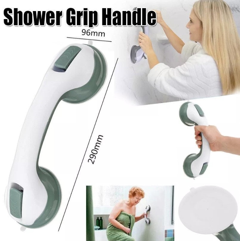 Maner de siguranta cu ventuze pentru baie, 30 cm, alb-verde - 3 | YEO