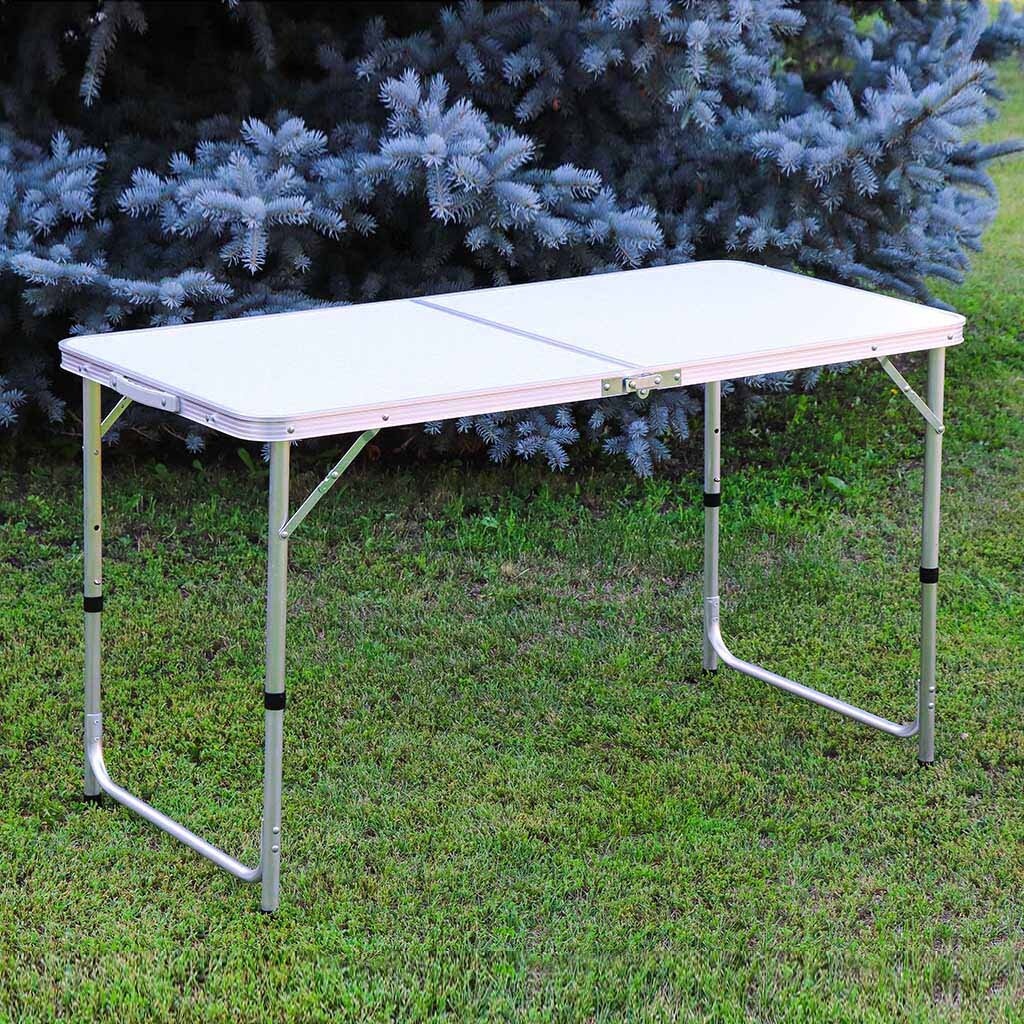 Masa Pliabila din aluminiu cu blat MDF pentru picnic dimensiune 120 x 60 cm