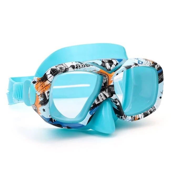 Masca si Tub pentru Snorkeling, pentru copii de la 6-12 ani, Bleu-Multicolor - 1 | YEO