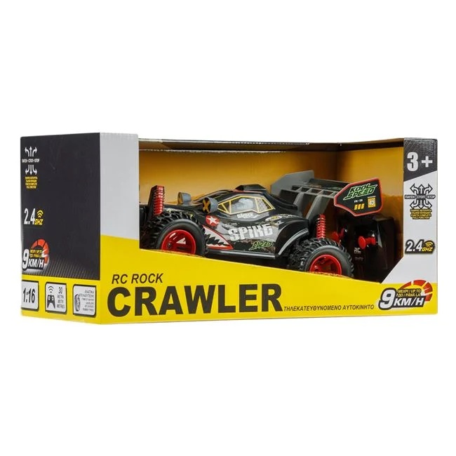 Masina Buggy rock Crawler, cu functii complete si telecomanda, 44x22x21cm, negru-rosu - 2 | YEO