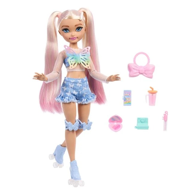 Papusa Barbie Dream Besties Roller Skate Malibu, cu accesorii incluse, varsta 4+ ani, 22x6x32cm, multicolor - 3 | YEO