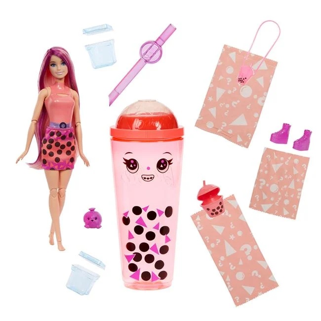 Papusa Barbie Pop Reveal cu bautura cu miros de mango, varsta 3+ ani, 12x30 cm, multicolor - 3 | YEO