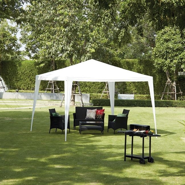 Pavilion Textil Tip Cort pentru Grădină, 2.4x2.4x3m, Ecru - 1 | YEO
