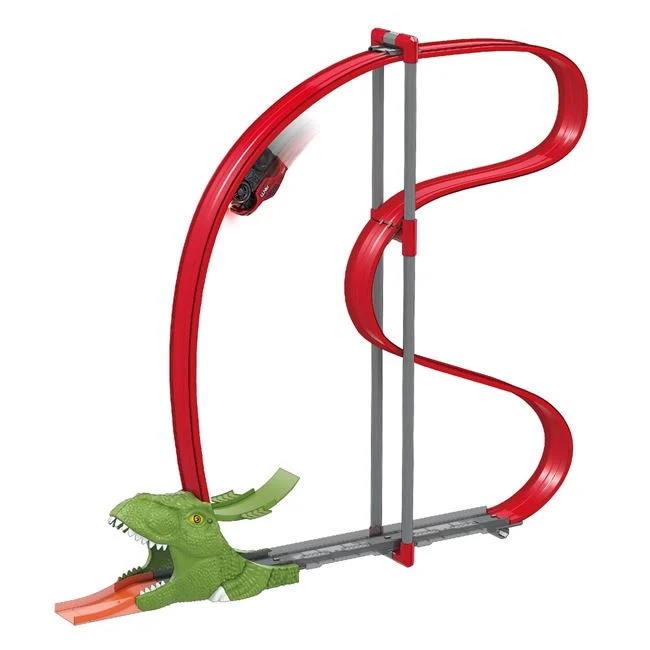 Pista de curse dinozaur, cu model anti-gravitatie, dimensiune 41x7x36cm, multicolor - 2 | YEO