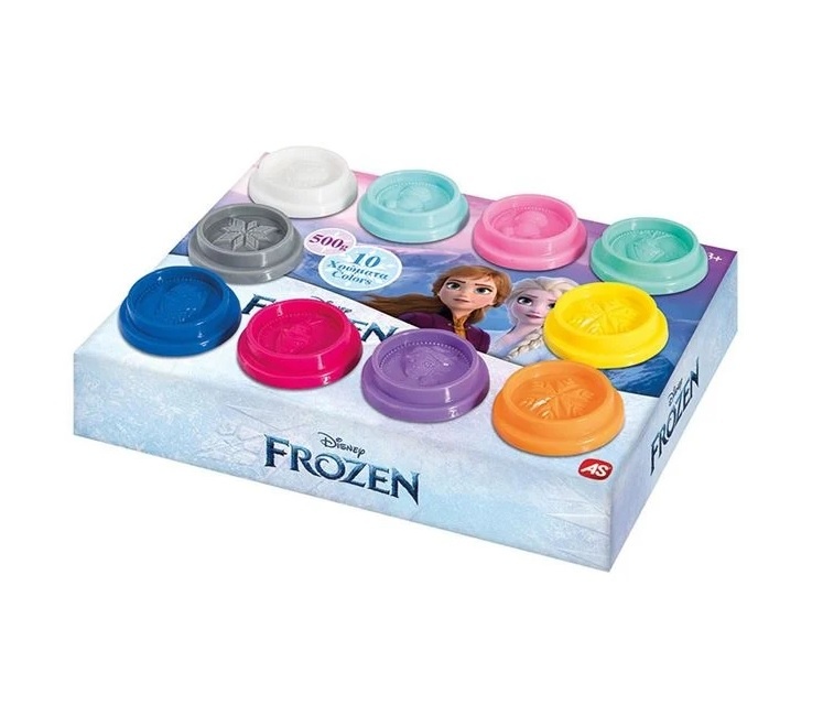 Plastilină Frozen, Set cu 10 Recipiente si Capace Forme, 500g, 3ani+ - 2 | YEO