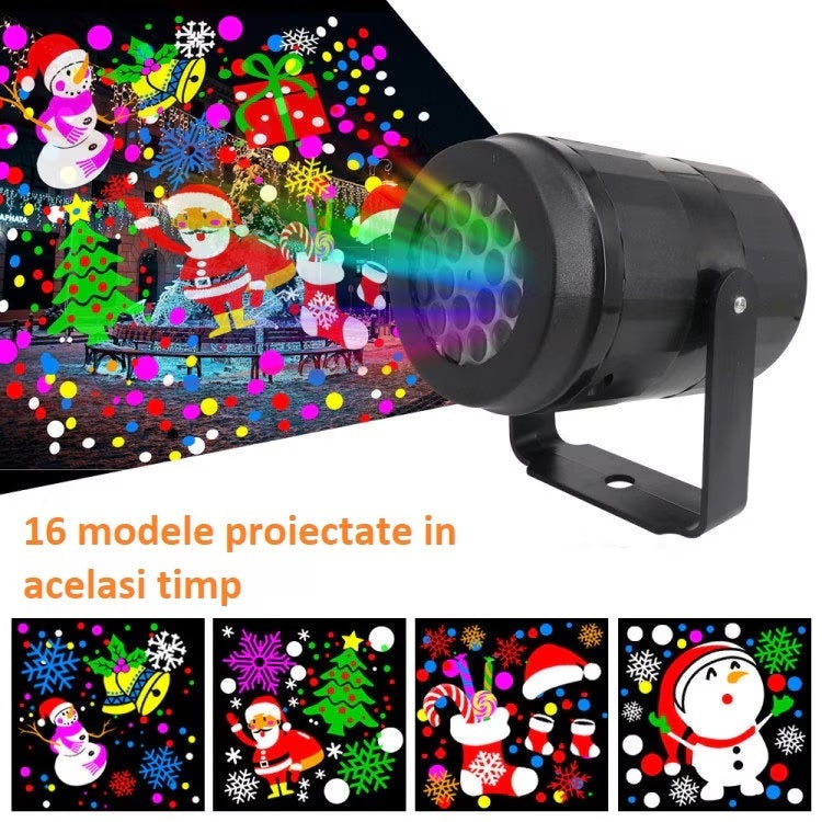 Proiector laser LED pentru Craciun, pentru exterior sau interior, 16 modele - 2 | YEO