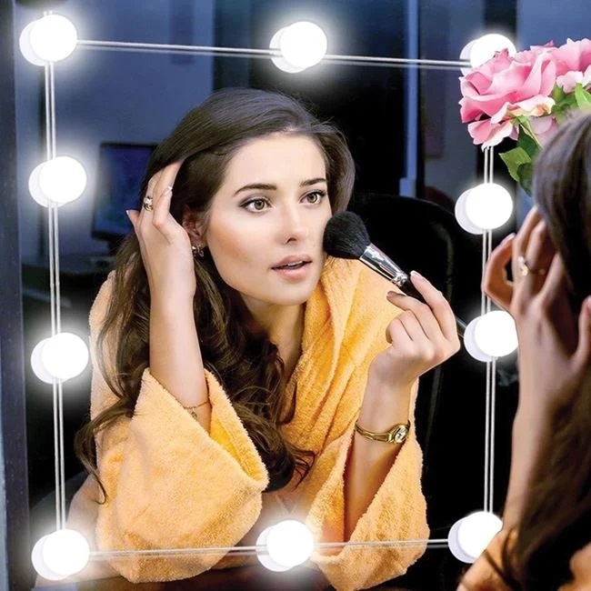 Set 10 becuri LED pentru oglinda de machiaj cu 3 trepte de lumina - 1 | YEO