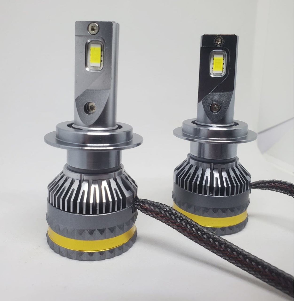 Set 2 becuri auto LED H7, 100W, 15000LM canbus, lumina alba 6000K - 3 | YEO