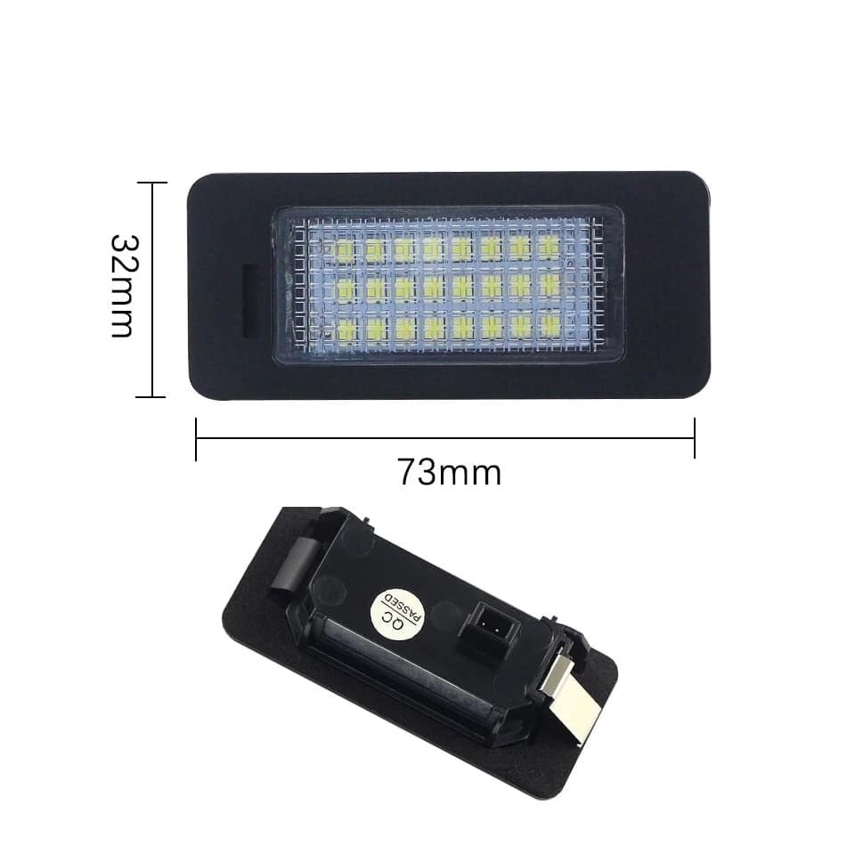Set 2 lampi LED pentru numar auto, compatibil Audi, fara eroare de bec ars, lumina alb-rece - 1 | YEO