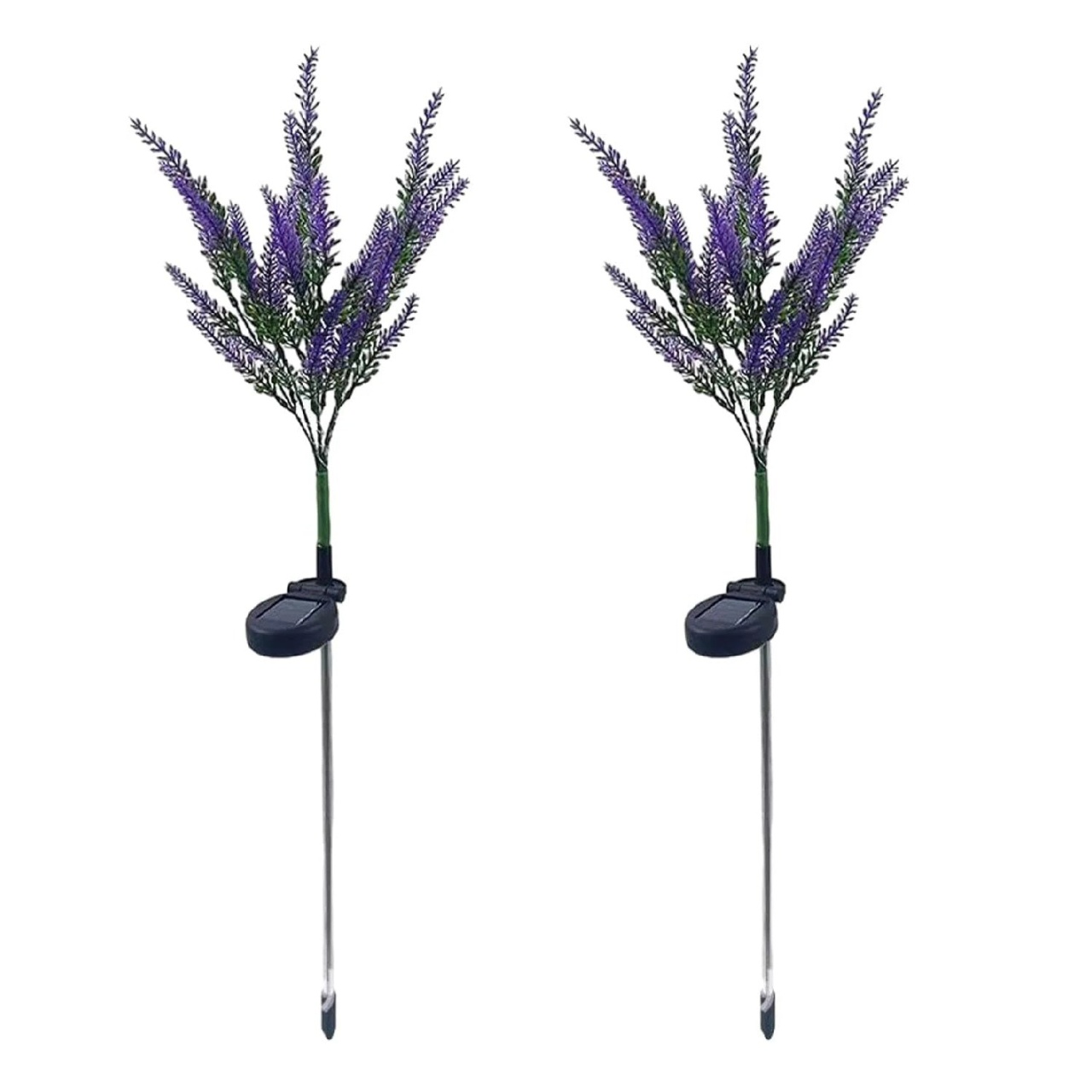 Set 2 Lampi Solare Tip Lavanda, 70cm Inaltime, Senzor de Lumina, IP65, Violet - 2 | YEO