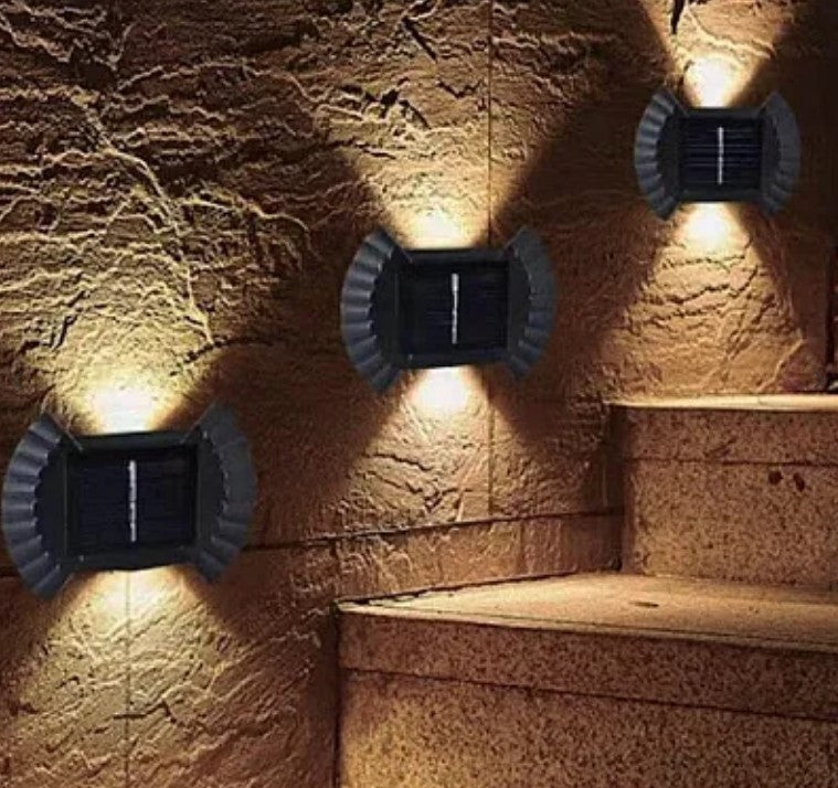 Set 4 Lampi solare cu lumina bidirectionala 8 led/lampa - 1 | YEO
