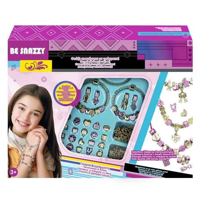 Set Creare Bijuterii cu Litere si Mesaje, 2 Coliere, 3 Bratari - 2 | YEO