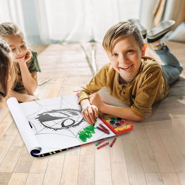 Set de Colorat Spiderman, Bloc cu accesorii, 4 în 1, 3ani+, 43.3x1x41.5cm - 1 | YEO
