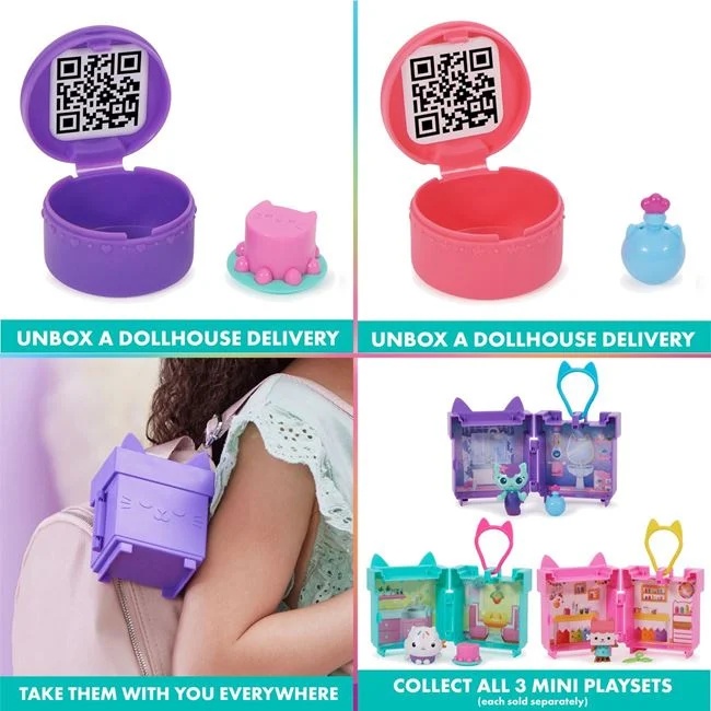 Set de joaca Gabby\'s Dollhouse Clip On, cu accesorii incluse, 8x5.5x10cm, multicolor - 3 | YEO