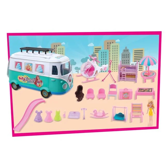Set duba si elicopter cu papusa Mini si accesorii incluse, varsta 4+ ani, 44x12x37.5cm, multicolor - 1 | YEO