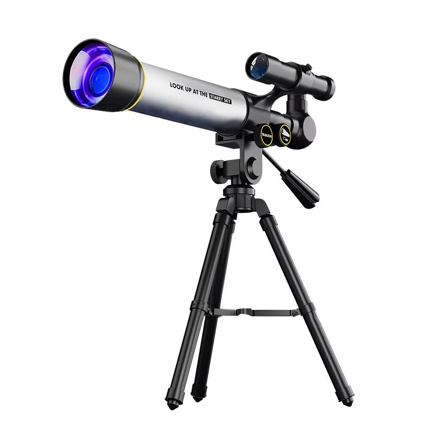 Telescop Astronomic cu Trepied Stabil, 60X, din Aliaj de Aluminiu, 45x23x42cm, Negru-Argintiu