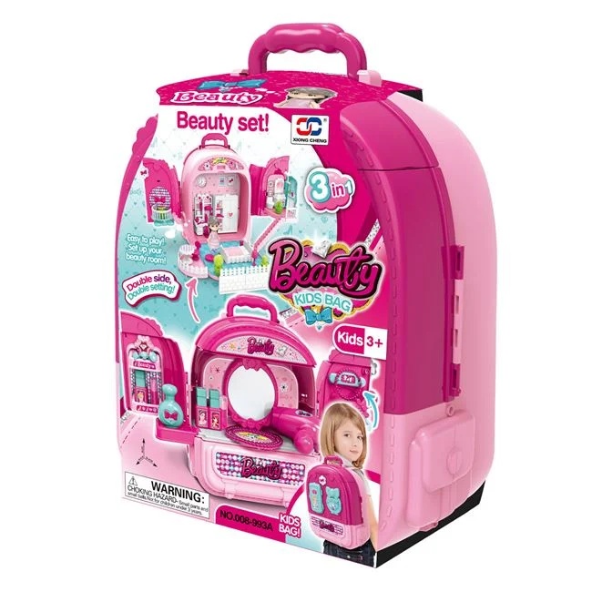 Valiza jucarie pentru bijuterii, varsta 3+ ani, din plastic, 23x16x34cm, roz - 1 | YEO
