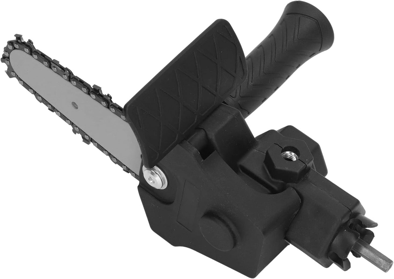 Adaptor drujba de 6 inch, de atasat la bormasina sau surubelnita electrica, cu lama de 6 inch + lant 6 inch, negru - 1 | YEO