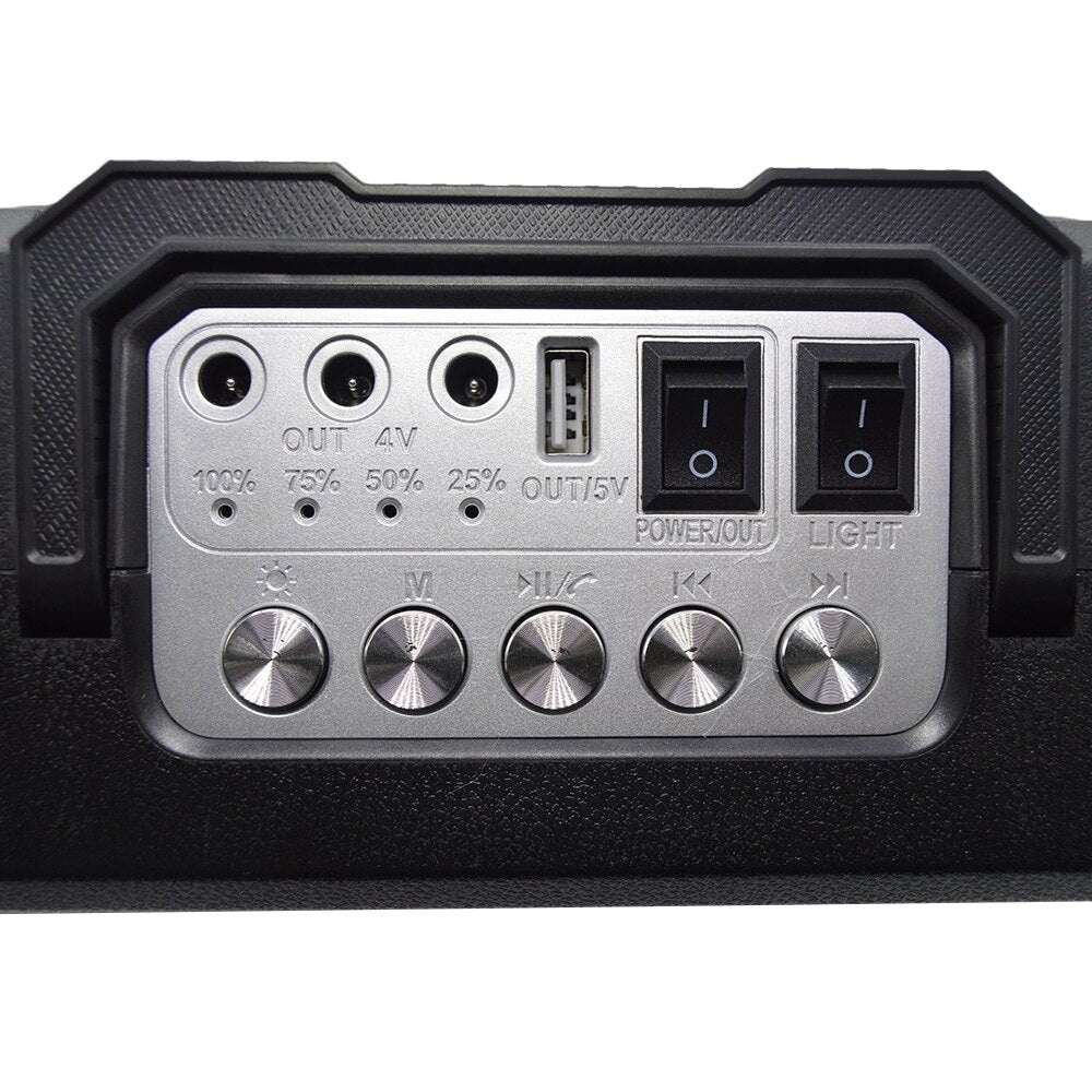 Boxa cu sistem de iluminare LED, Incarcare solara, 2 becuri, USB, MP3, Bluetooth - 1 | YEO
