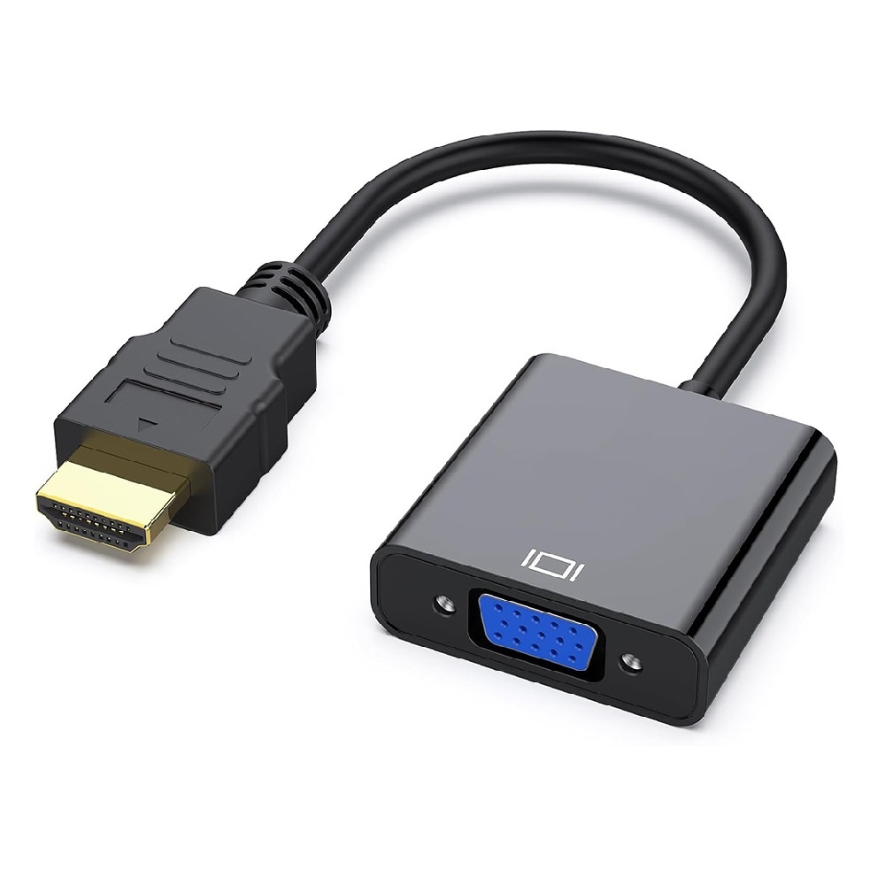 Cablu adaptor HDMI la VGA, cablu d-sub, plug and play, negru