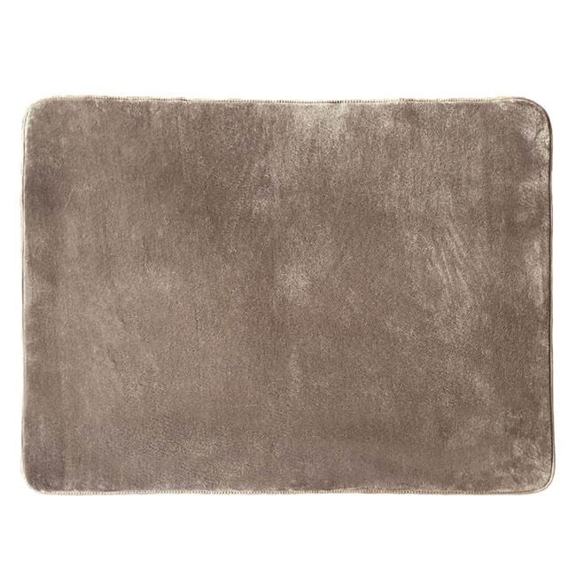 Covor decorativ, din flanel, 110x90 cm, bej - 1 | YEO