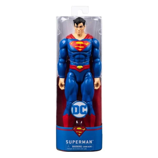 Figurina Superman, cu detalii realiste si capa textila, dimensiune 30cm, rosu-albastru - 2 | YEO