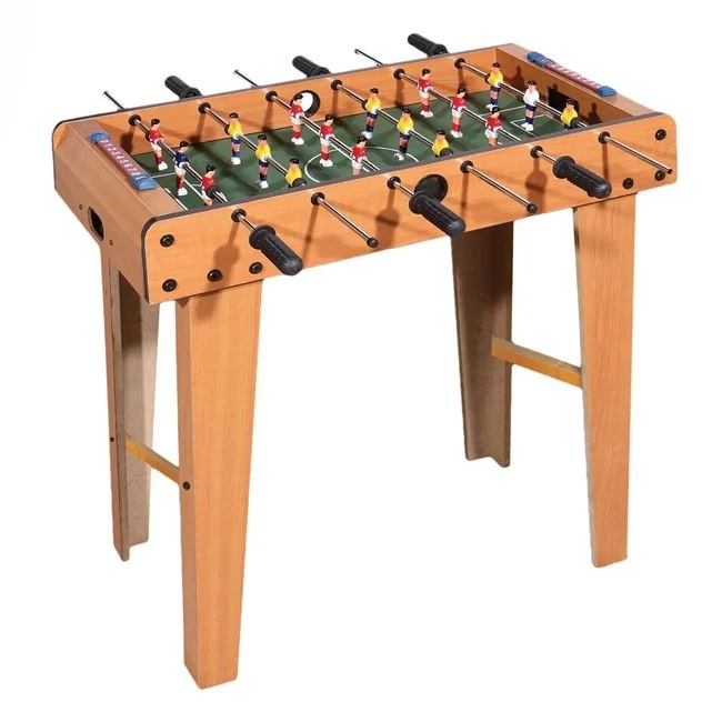Fotbal de Masă din Lemn cu Picioare, 69x37x65 cm, Joc Interactiv pentru Copii