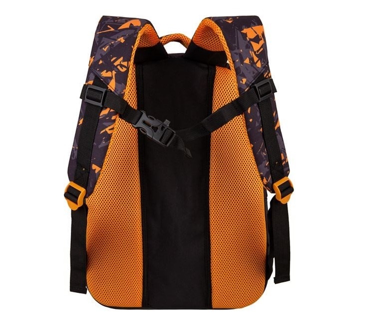 Ghiozdan pentru Scoala, Model Tigru, 32x26x43cm, negru cu portocaliu - 1 | YEO