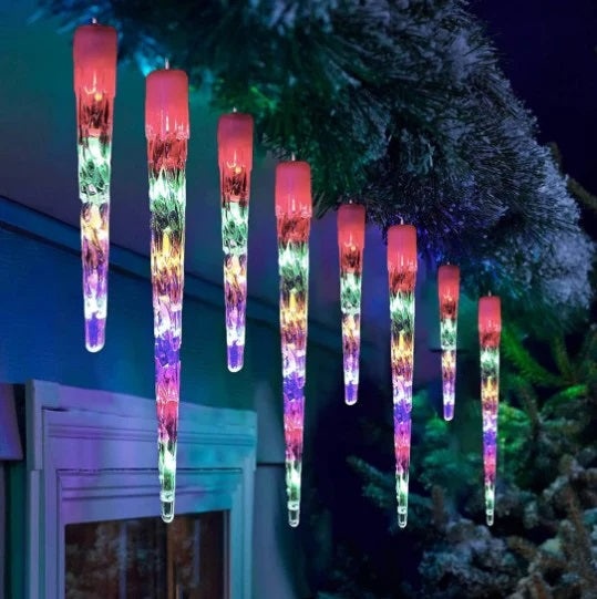 Instalatie lumioasa LED, cu 8 Turturi, Alb Cald, Alb Rece, Albastru si Multicolor, 3m - 3 | YEO