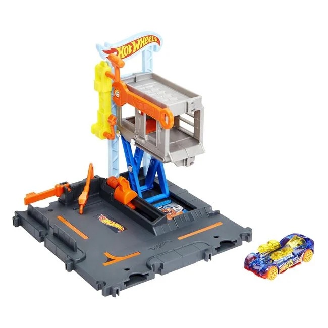 Kit pentru diverse piste pentru masini, pe tema Hot Wheels City Nemesis, dimensiuni 5x5x5cm, multicolor - 3 | YEO