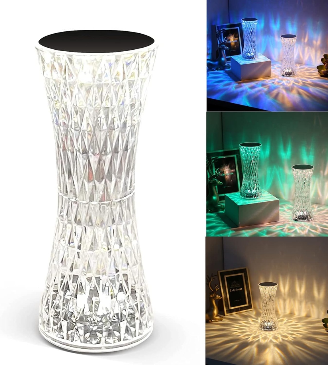 Lampa de masa 16 RGB LED tactila, dimabila, portabila, reincarcabila USB, cu 3 moduri de luminare