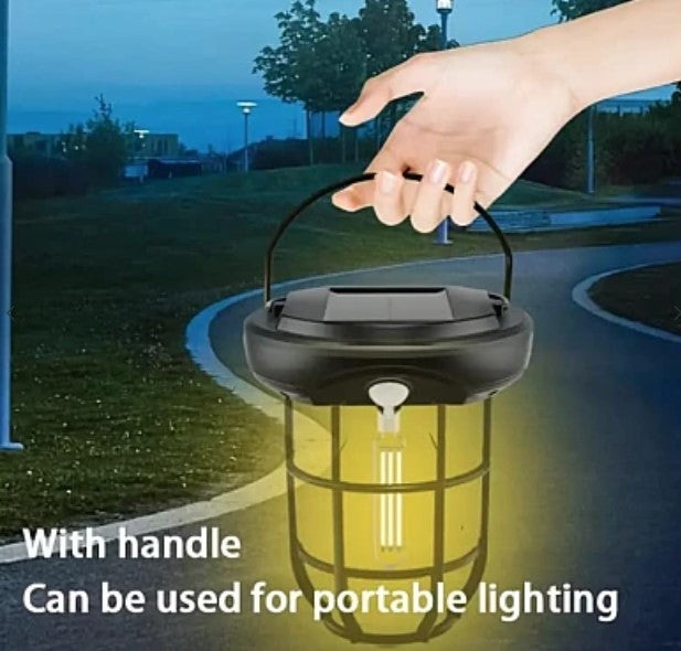 Lampa solara portabila CL T66 cu 3 led COB tip felinar, cu maner - 2 | YEO