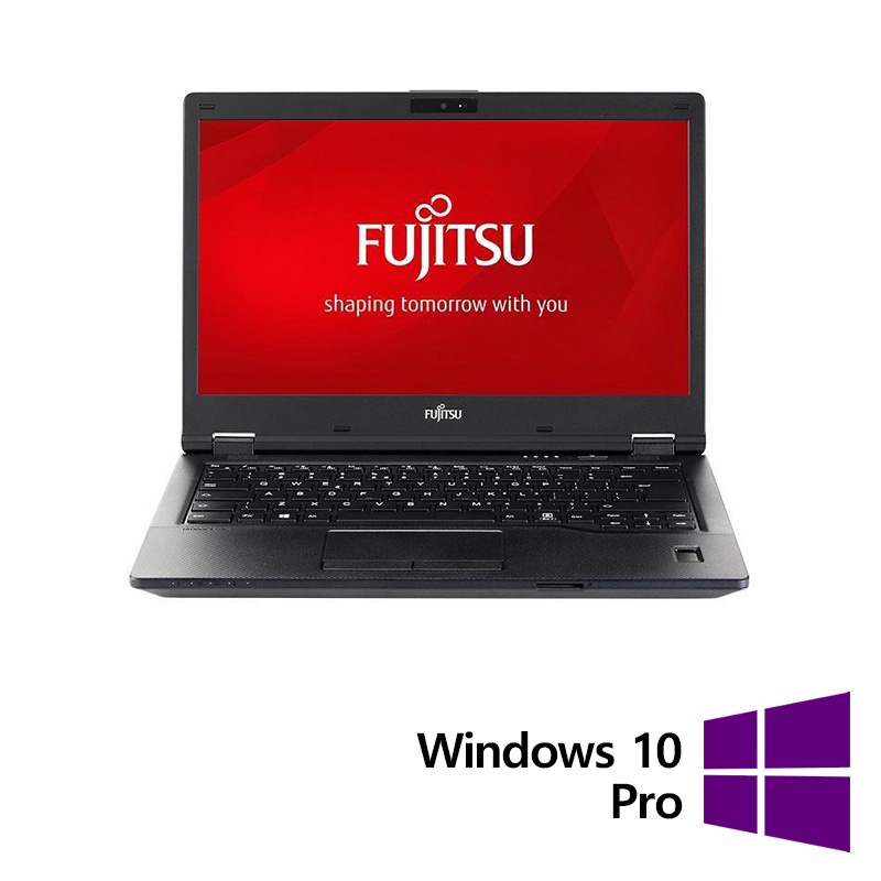 Laptop Refurbished Fujitsu Lifebook E548 Intel Core i5-8250U 1.60 - 3.40GHz 8GB DDR4 256GB SSD 14 Inch Full HD Webcam + Windows 10 Pro