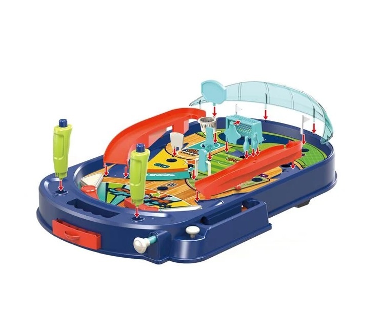 Masa de Joc, Flipper, Baschet si Fotbal, plastic, 3ani+, 47.5x9x30cm