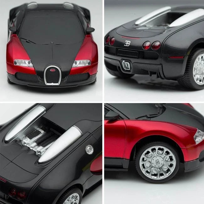 Masina Bugatti Veyronn 16.4 Grand sport, cu volan si telecomanda, 42x13x29cm, rosu - 2 | YEO