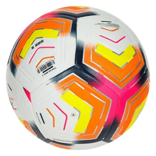 Minge de fotbal din piele sintetică, mărimea 5, albă-portocalie-fucsia, LiveUp - 1 | YEO
