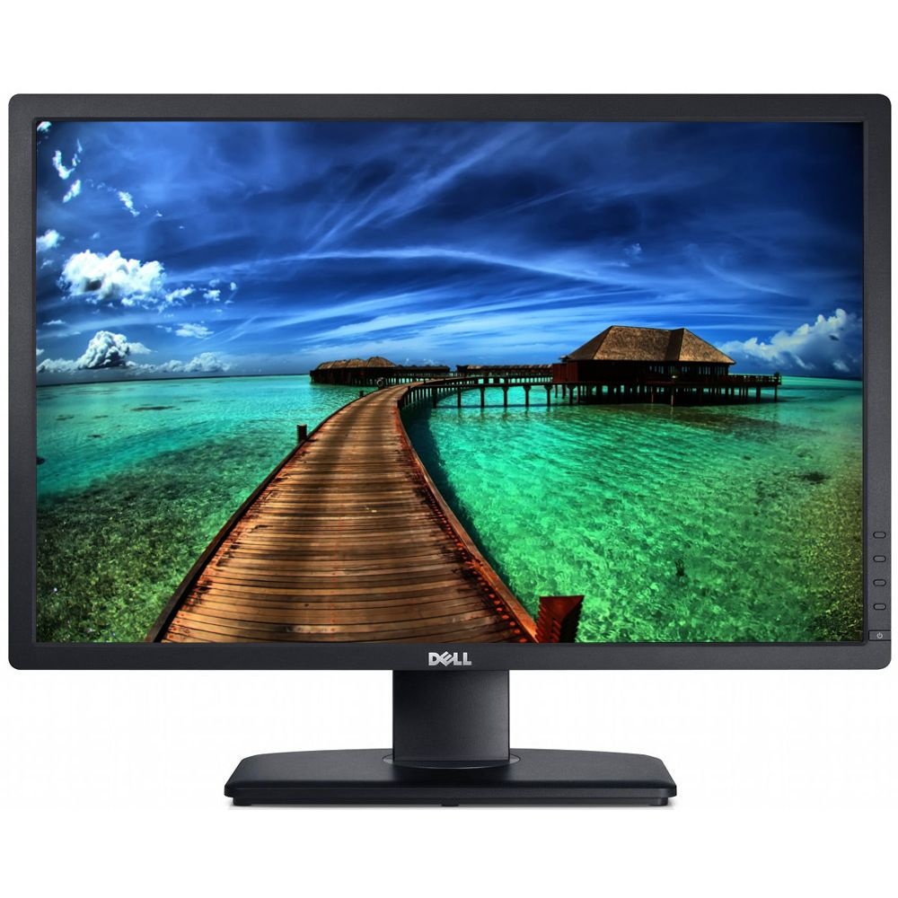 Monitor Refurbished DELL U2412M Panel IPS 24 Inch LED 1920 x 1200 WUXGA DisplayPort VGA DVI 5 Porturi USB Widescreen