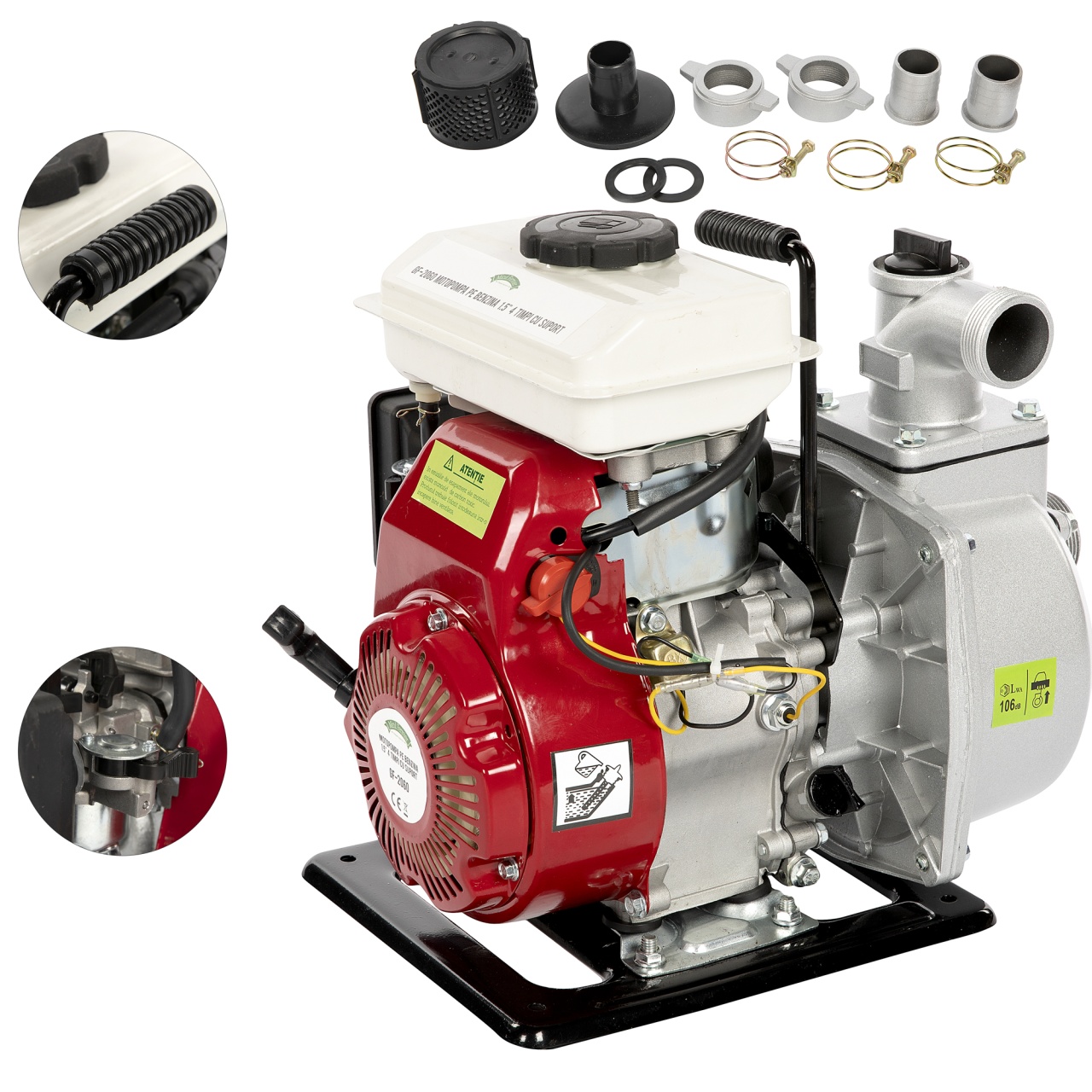 Motopompa Micul Fermier 3.5cp 118cc benzina 4t racord 1.5 debit 18000l/h