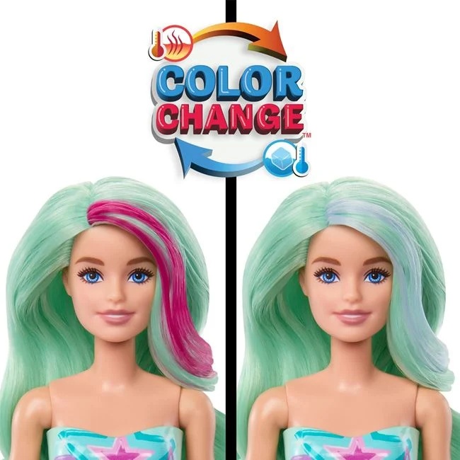 Papusa Barbie Color Reveal, model sirena, varsta 9 luni-3 ani, dimensiune 8.5x32.5cm, multicolor - 3 | YEO