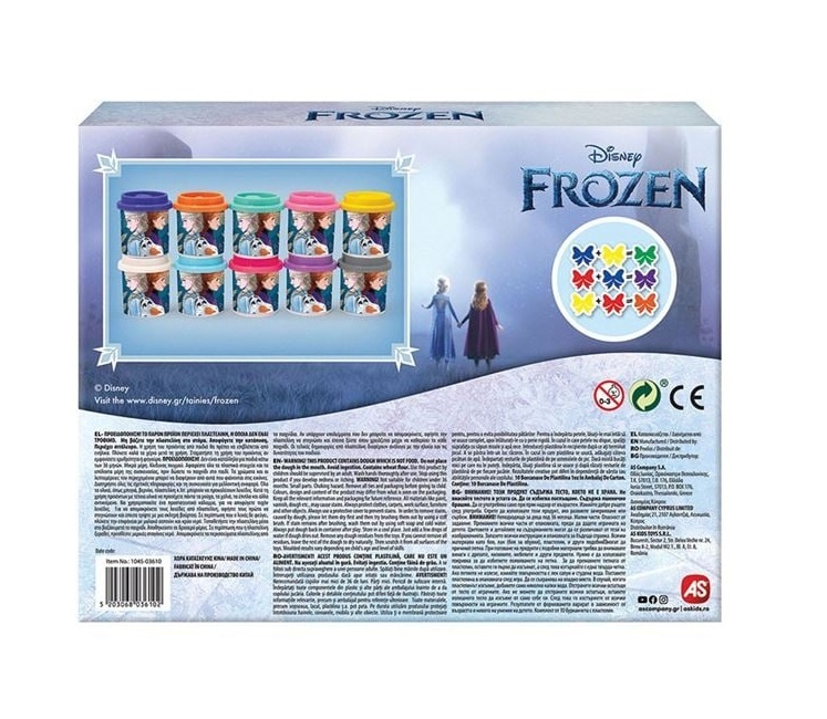 Plastilină Frozen, Set cu 10 Recipiente si Capace Forme, 500g, 3ani+ - 3 | YEO